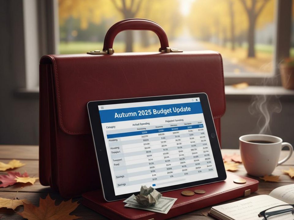 “Autumn Budget 2025 key tax changes summary showing increases to savings tax, property income tax, dividend tax, reduced writing down allowance, new 40% first-year allowance and new EV mileage charge.