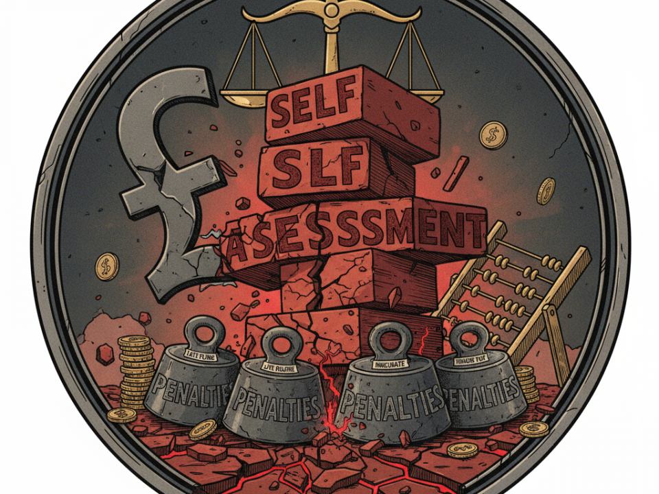 Self-assessment penalties explained with a clear breakdown of late filing charges, late payment penalties and interest for UK taxpayers.