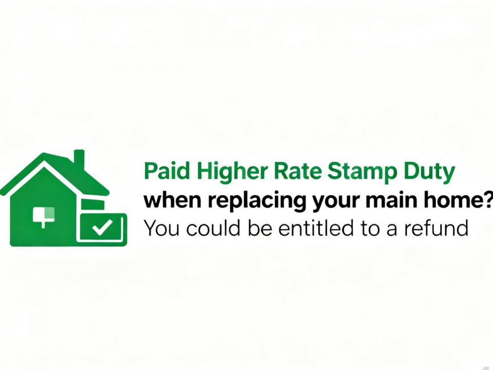 Higher rate stamp duty land tax refund after selling a main residence within three years