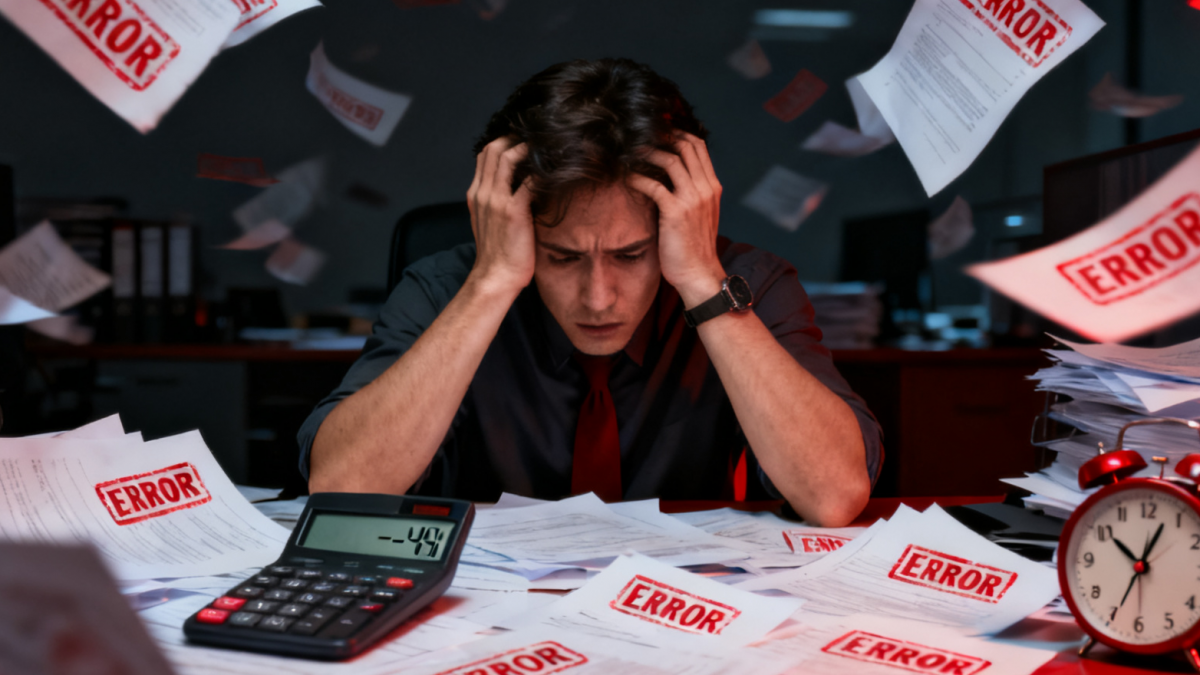 Graphic highlighting a common VAT mistake, with warning emoji and bold text saying “A Common VAT Mistake That Can Cost You Dear