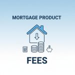 Illustration showing a landlord comparing paying a mortgage product fee upfront versus adding it to the loan.
