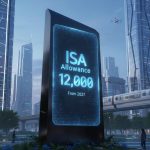 ISA allowance dropping to £12,000 from April 2027 shown in a simple financial graphic