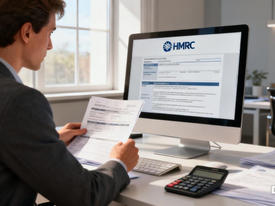 HMRC repayment interest rate set at 3.00 percent, illustrated with financial icons, tax forms and a calculator showing interest being refunded.