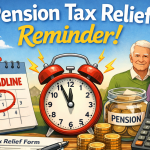 Pension tax relief reminder showing how UK taxpayers can claim tax back on pension contributions