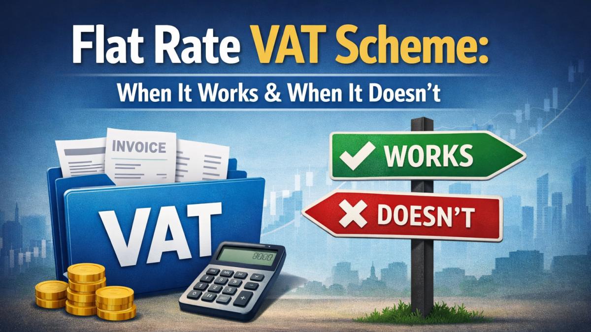 Flat Rate VAT Scheme explained showing when it works and when it does not for UK small businesses