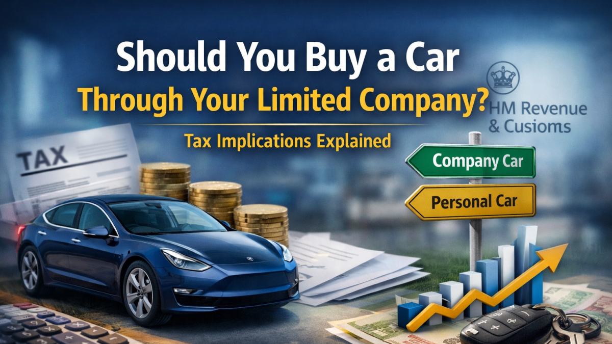 Should you buy a car through your limited company UK tax implications explained with company car versus personal car sign and tax documents