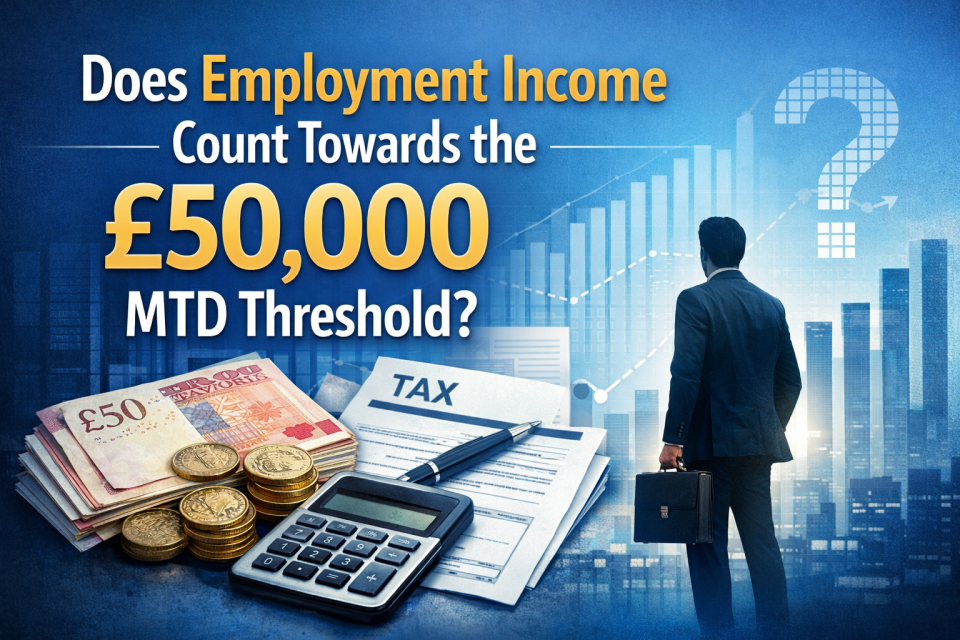Does employment income count towards the £50,000 MTD threshold UK