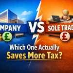 Company vs sole trader tax comparison showing which business structure saves more tax in the UK