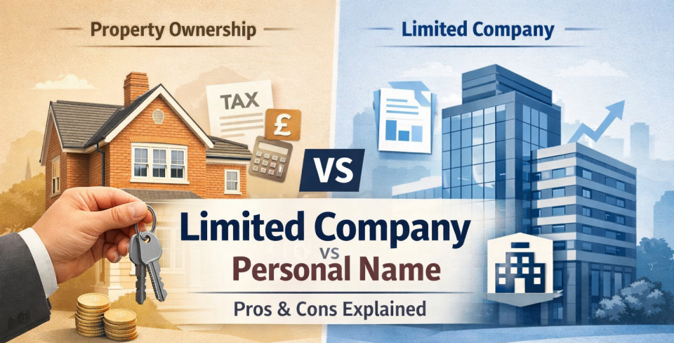 Should you hold property in a limited company vs personal name UK tax comparison pros and cons