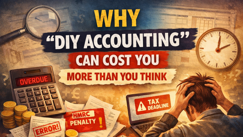 DIY accounting mistakes costing money UK small business HMRC penalties tax deadline stress
