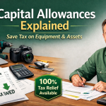 Capital allowances explained UK showing business equipment and tax savings for small businesses