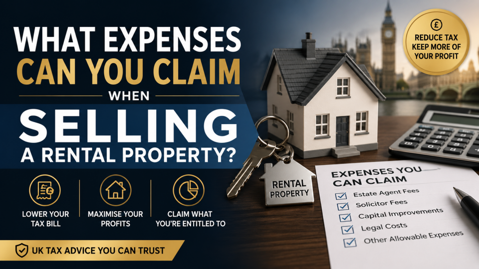 Selling Rental Property – allowable expenses you can claim when selling a UK rental property to reduce your taxable gain.