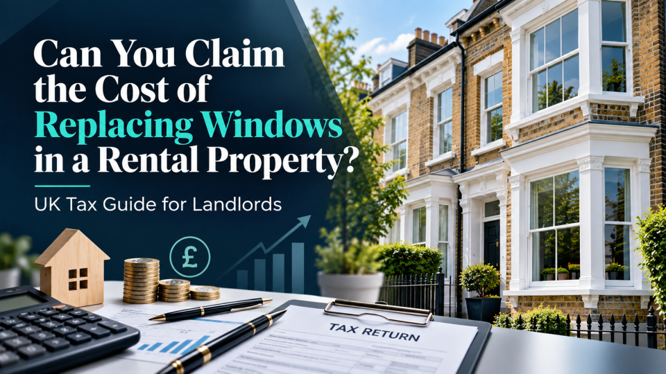 Replacing windows in a rental property – UK tax guide for landlords on claiming window replacement costs as an allowable expense.