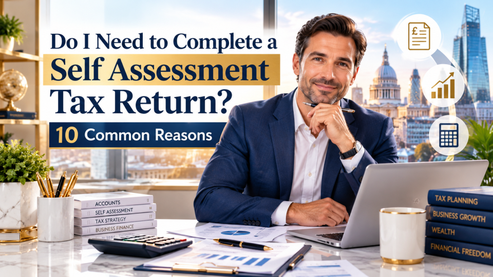 Self Assessment Tax Return guide for UK business owners explaining 10 common reasons you may need to file with HMRC