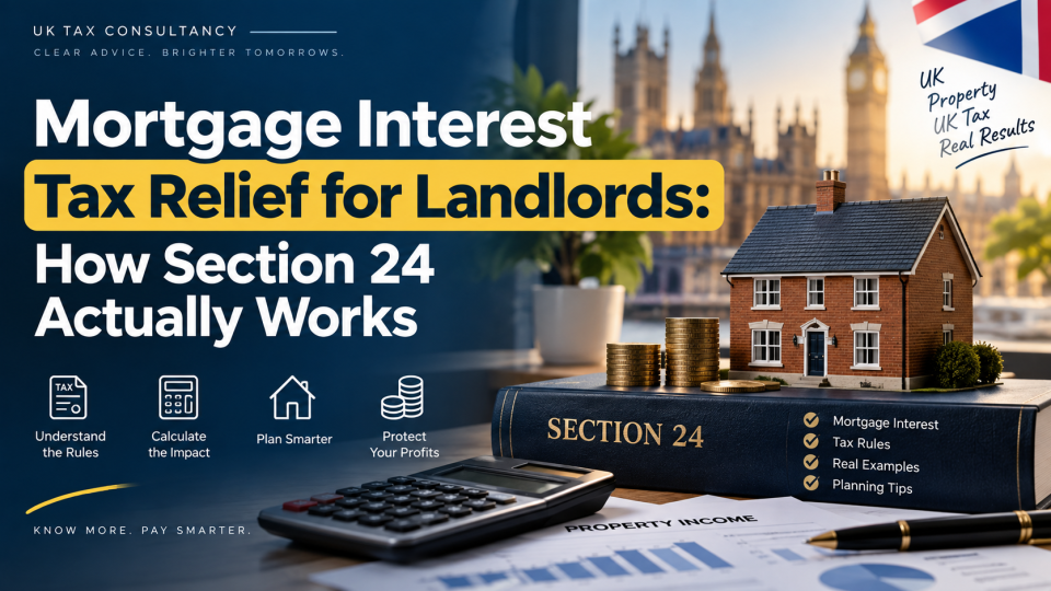 Section 24 Landlord Tax Relief explained with UK rental property, mortgage interest and tax planning.