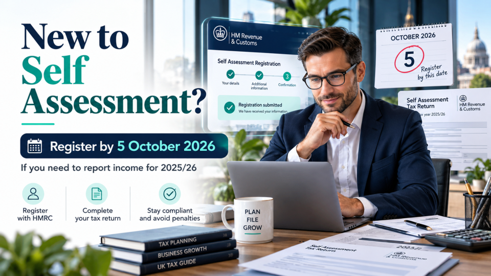 New to Self Assessment – register by 5 October 2026 to report 2025/26 income to HMRC