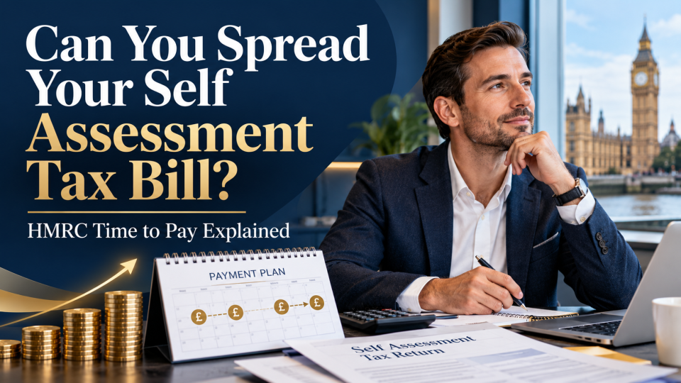 HMRC Time to Pay arrangement showing how UK taxpayers can spread their Self Assessment Tax Bill through affordable monthly instalments.