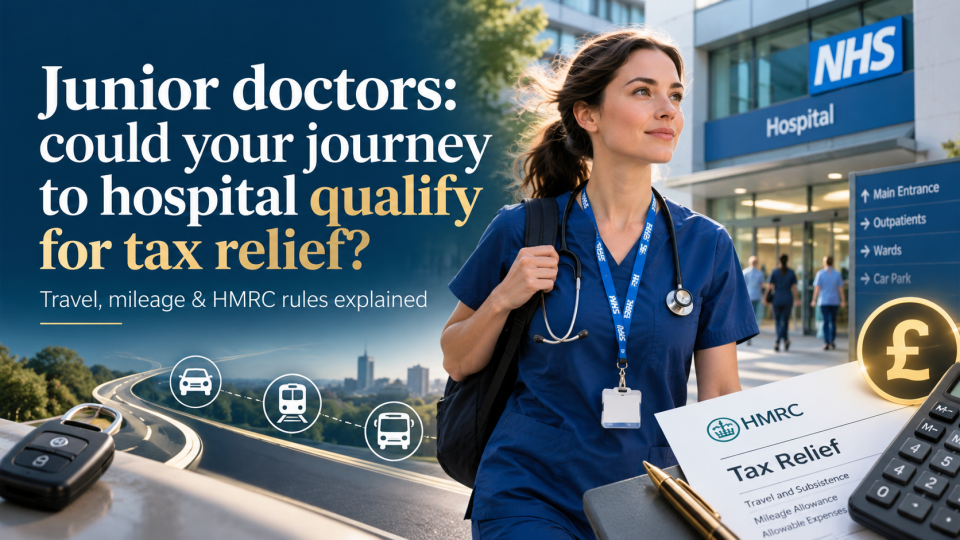 Junior doctors tax relief for hospital travel, mileage and temporary workplace expenses in the UK